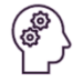 head with gears icon