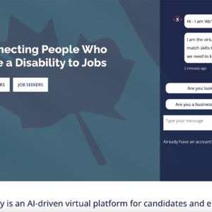Screenshot of the Jobs Ability Canada home page.